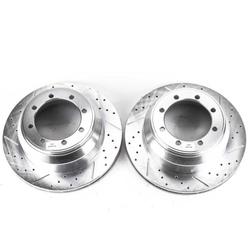 Power Stop 99-04 Ford F-350 Super Duty Rear Evolution Drilled & Slotted Rotors - Pair - AR8570XPR