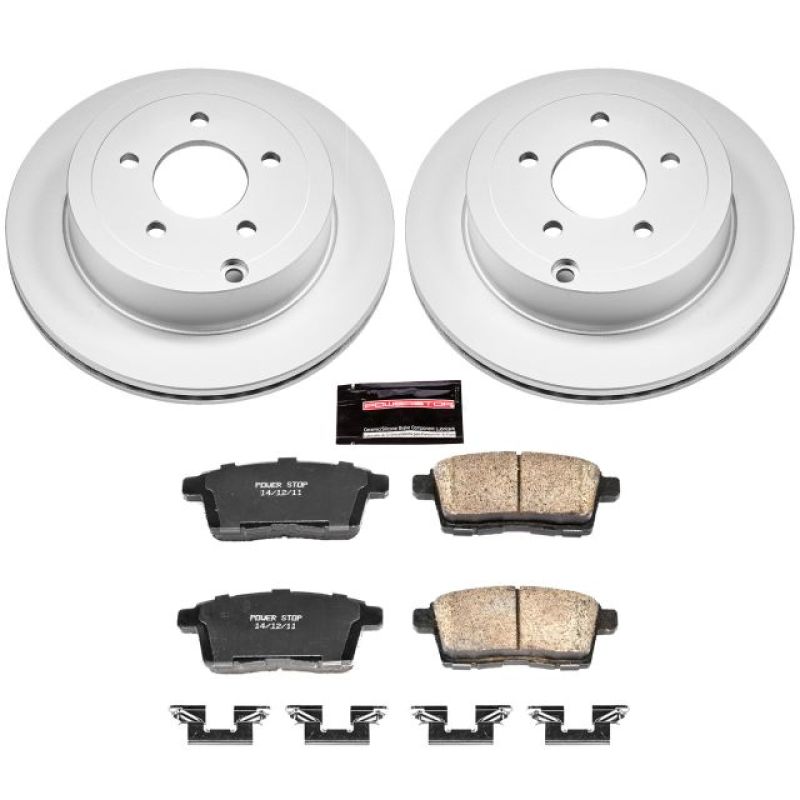 Power Stop 07-10 Ford Edge Rear Z17 Evolution Geomet Coated Brake Kit - CRK3060