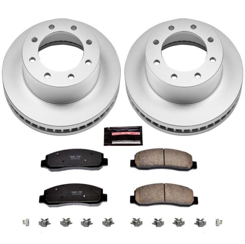 Power Stop 10-11 Ford F-350 Super Duty Front Z17 Coated Brake Kit - CRK5412