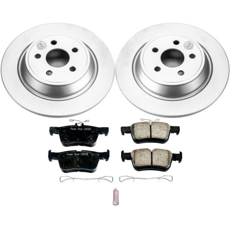 Power Stop 15-19 Ford Edge Rear Z17 Evolution Geomet Coated Brake Kit - CRK7144