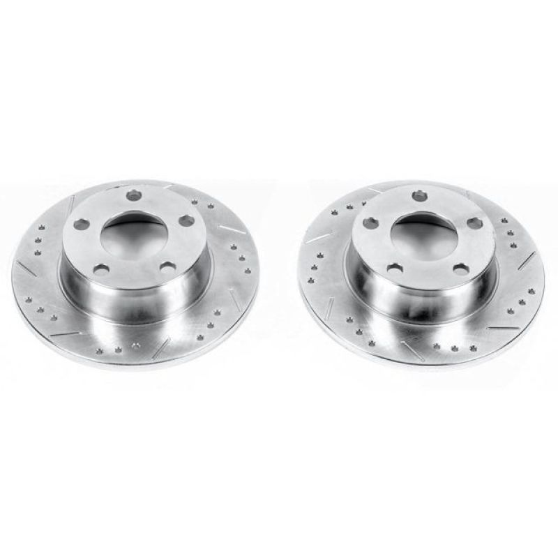 Power Stop 99-04 Audi A6 Quattro Rear Evolution Drilled & Slotted Rotors - Pair - EBR1009XPR