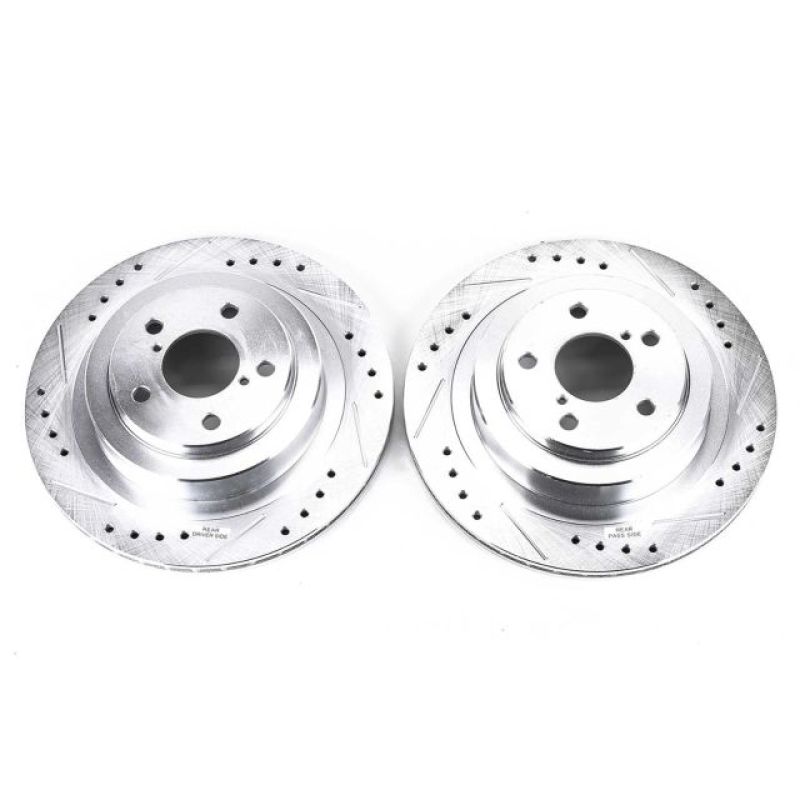 Power Stop 06-07 Subaru Impreza Rear Evolution Drilled & Slotted Rotors - Pair - JBR1163XPR