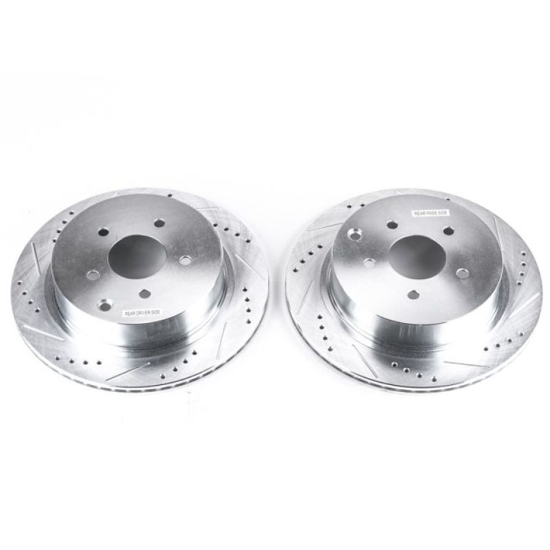 Power Stop 03-12 Infiniti FX35 Rear Evolution Drilled & Slotted Rotors - Pair - JBR981XPR