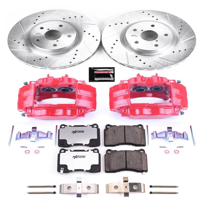 Power Stop 05-14 Subaru Impreza Front Z26 Street Warrior Brake Kit w/Calipers - KC131-26