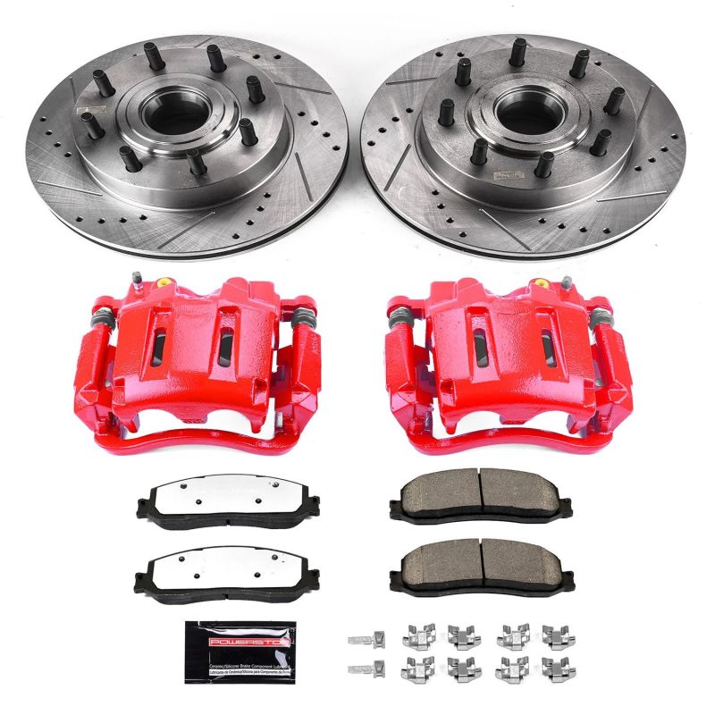 Power Stop 12-13 Ford F-250 Super Duty Front Z36 Truck & Tow Kit w/Cals - KC6550-36