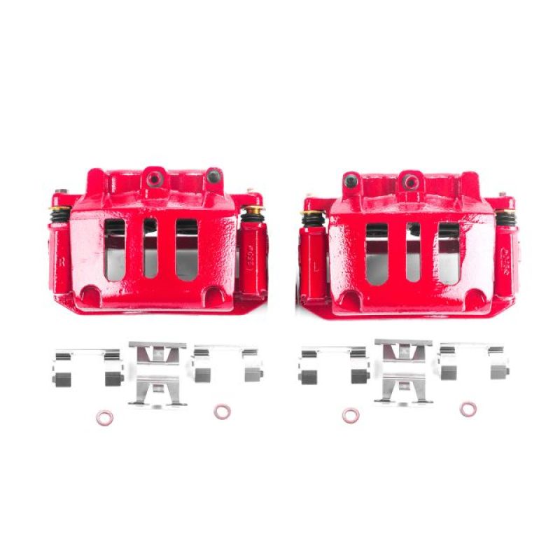 Power Stop 98-02 Ford Crown Victoria Front Red Calipers w/Brackets - Pair - S4734