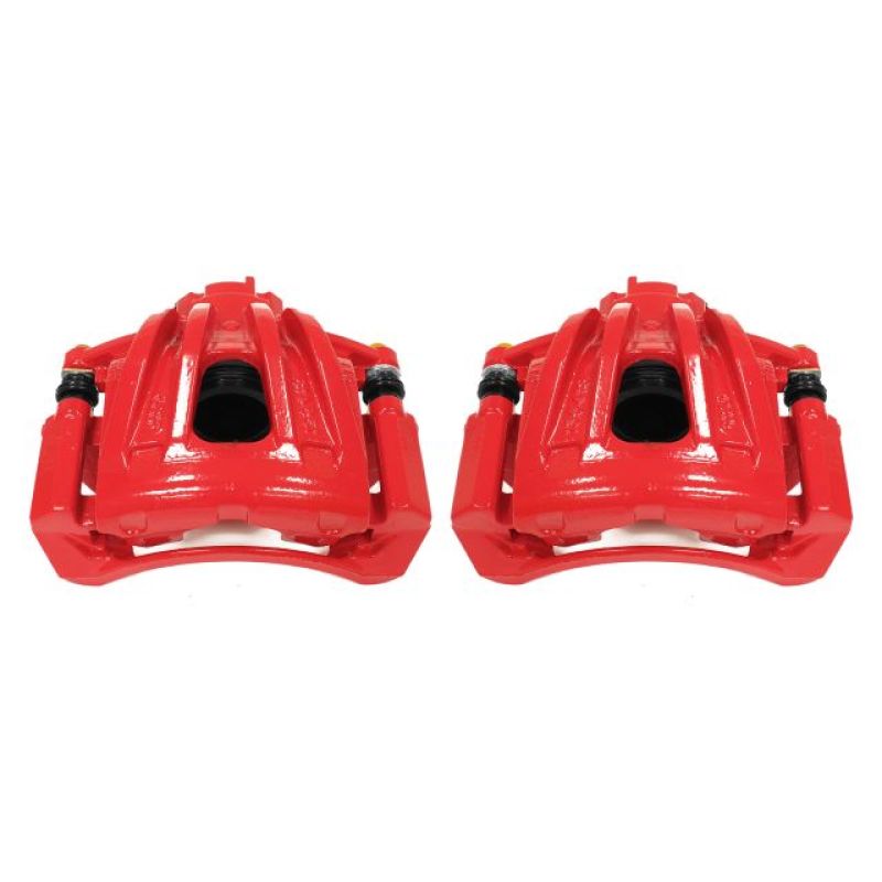 Power Stop 02-07 Jeep Liberty Front Red Calipers w/Brackets - Pair - S4844