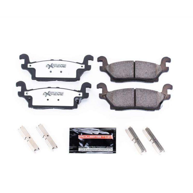 Power Stop 06-10 Hummer H3 Rear Z36 Truck & Tow Brake Pads w/Hardware - Z36-1120