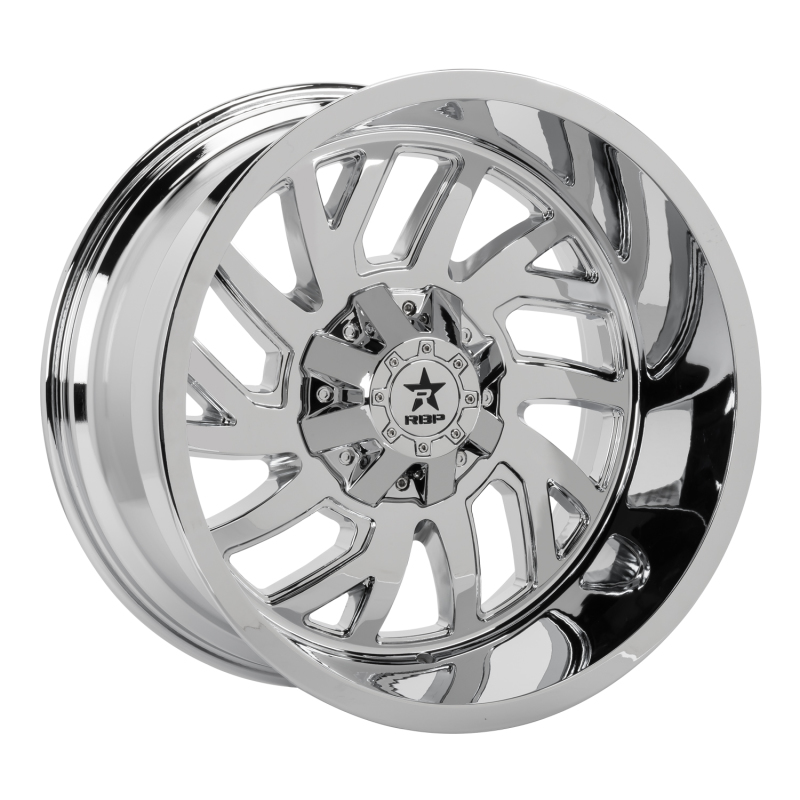 RBP 65R Glock 22x12 6x135 BP / 4.75 BS -44mm Offset 87mm CB (Hub Centric) Chrome Wheel - 65R-2212-63-44C