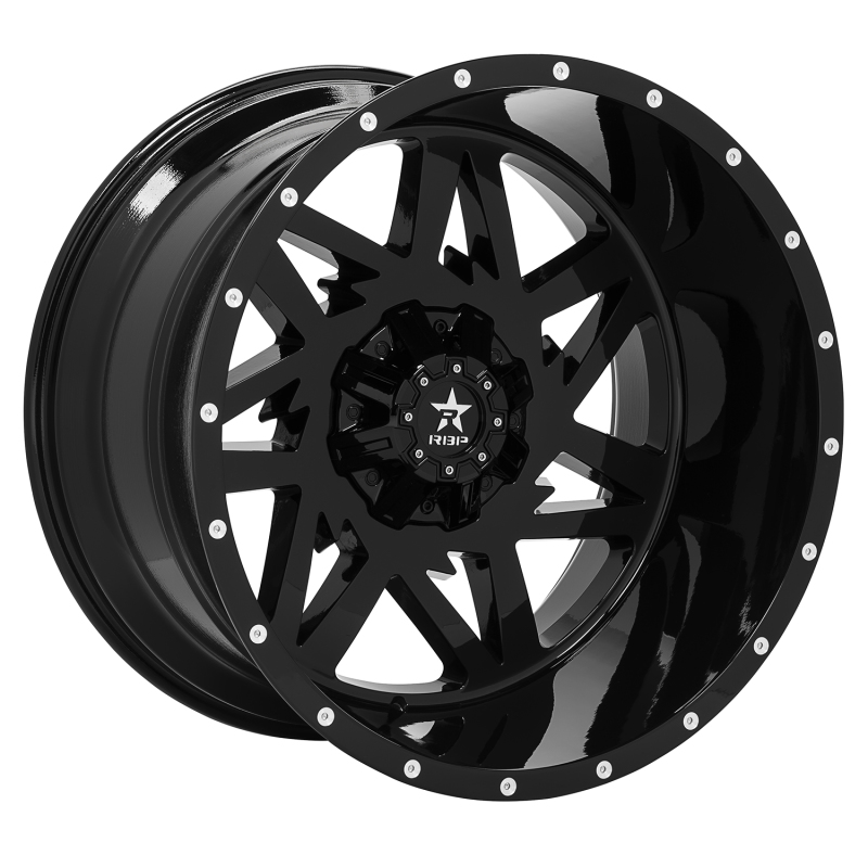 RBP 71R Avenger 24x14 5x127 BP / 4.5 BS -76mm Offset 78mm CB (Hub Centric) Gloss Black Wheel - 71R-2414-73-76FB