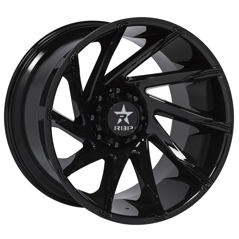 RBP 77R Spike 20x10 6x135 BP / 5 BS -12mm Offset 87mm CB (Hub Centric) Gloss Black Wheel - 77R-2010-63-12FB