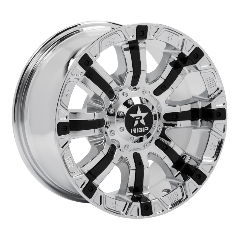 RBP 94R 18x10 5x127 BP / 4.5 BS -25mm Offset 78mm CB (Hub Centric) Chrome w/Black Inserts Wheel - 94R-1810-73-25C