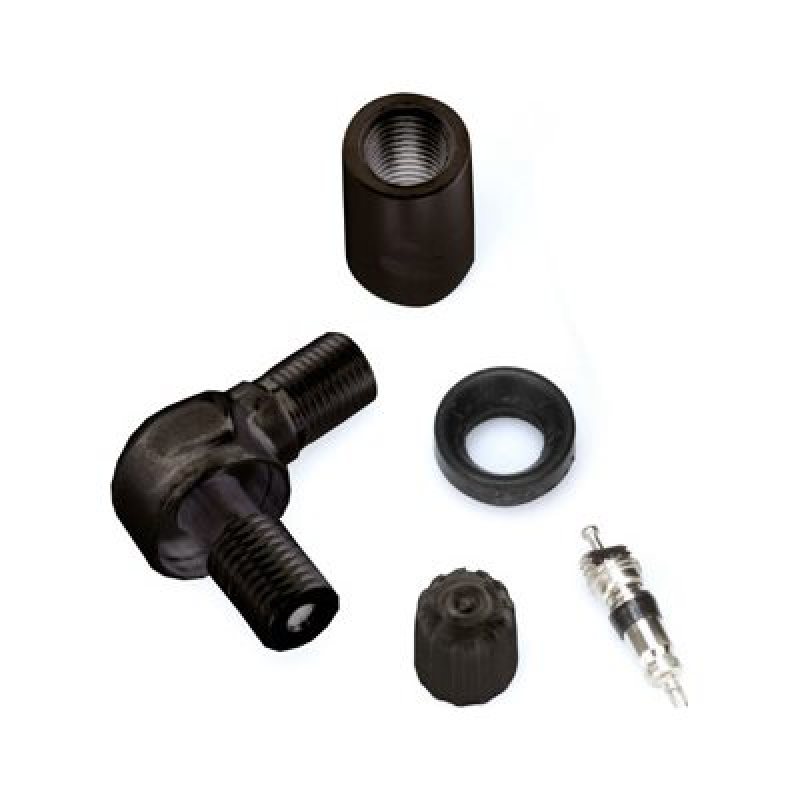 Schrader TPMS Service Pack - 90 Degree Black Valve Stem Assembly Components for 33900 - 4 Pack - 25082-4