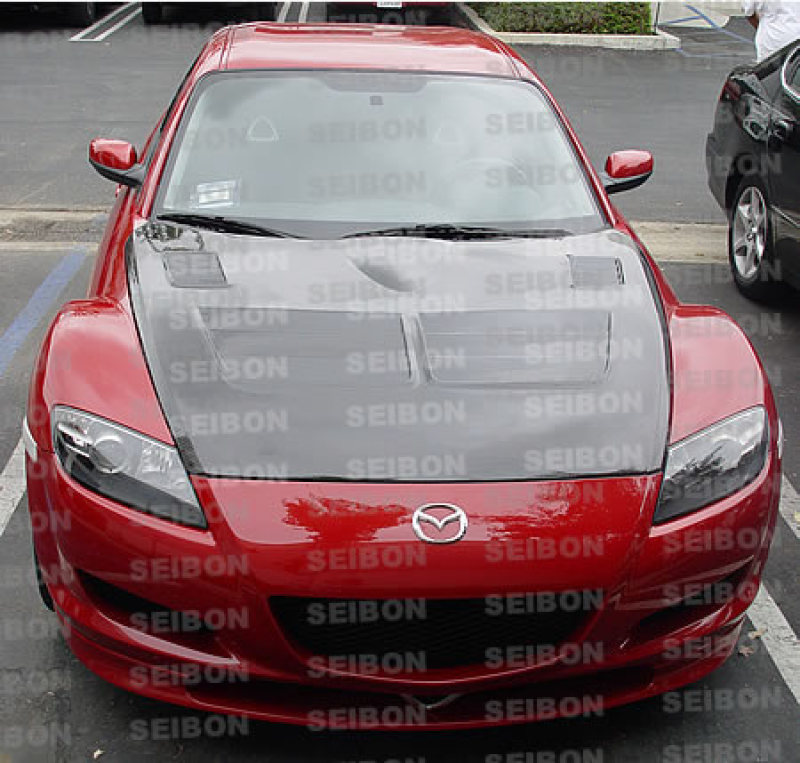 Seibon 04-08 Mazda RX8 TSII Carbon Fiber Hood - HD0405MZRX8-TSII