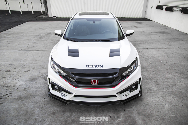 Seibon 2016-2018 Honda Civic Coupe/Sedan/Hatchback TS-Style Carbon Fiber Hood - HD16HDCV-TS