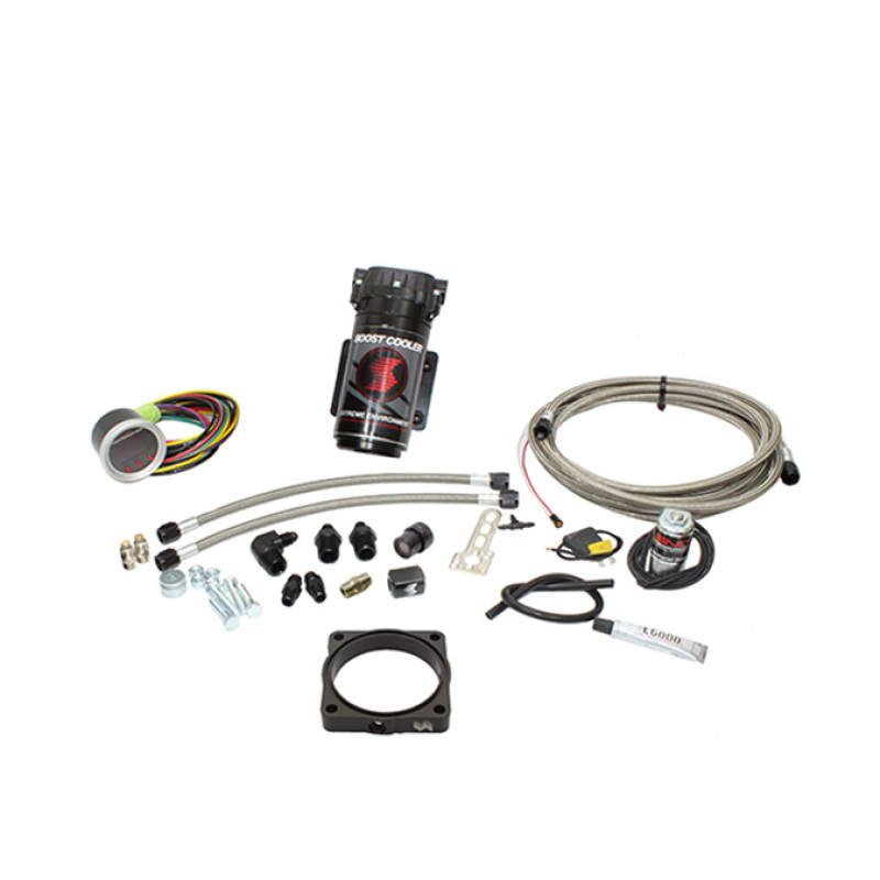 Snow Performance 08+ Charger Stg 2 Boost Cooler F/I Water Injection Kit (SS Brded Line/4AN) w/o Tank - SNO-2170-BRD-T