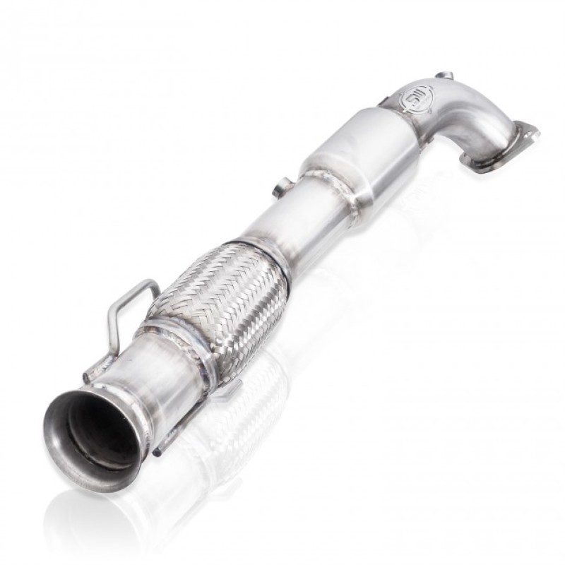 Stainless Works 2016-18 Ford Focus RS 3in High-Flow Cats Downpipe Factory Connection - FCRS16DPCAT