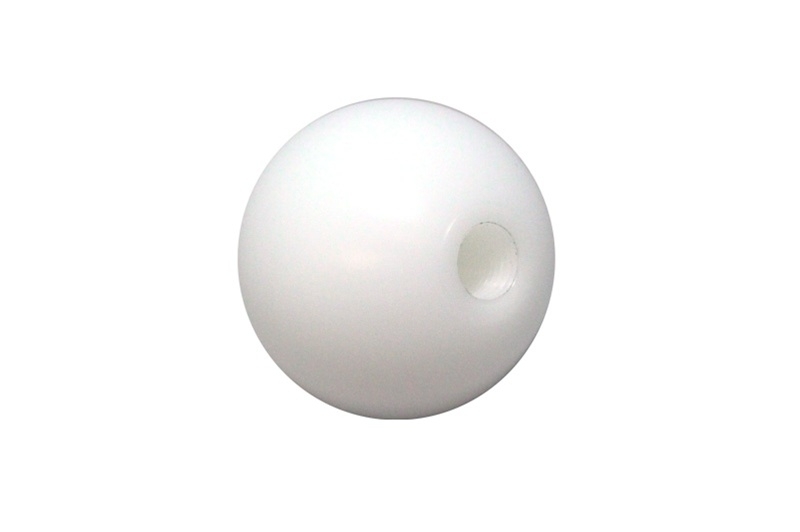 Torque Solution Delrin 50mm Round Shift Knob (White) Universal 10x1.5 - TS-UNI-107BW