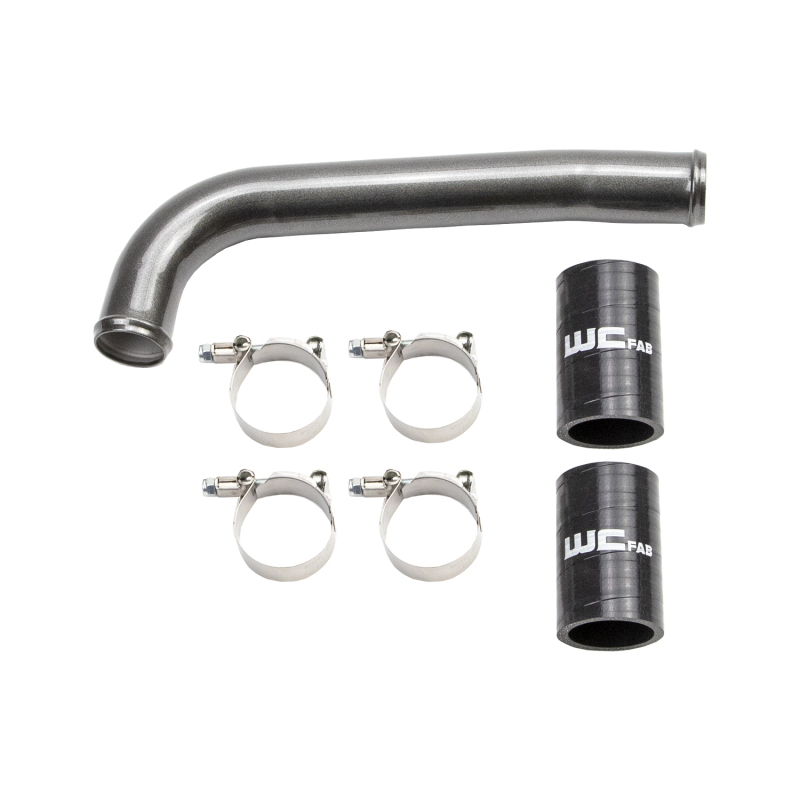 Wehrli 01-05 Chevrolet 6.6L LB7/LLY Duramax Upper Coolant Pipe - WCFab Grey - WCF100860-GRY