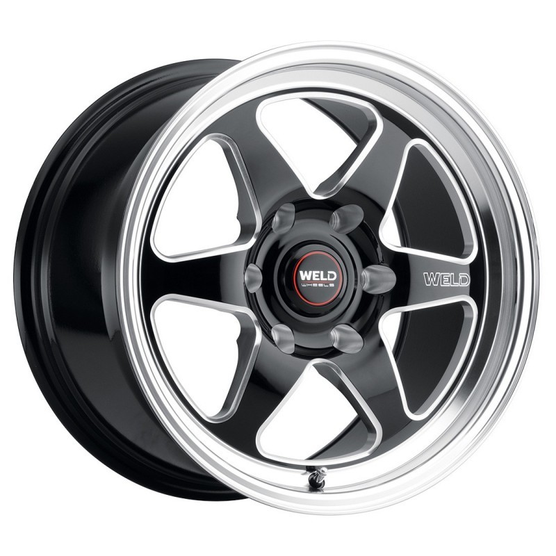 Weld S156 17x7 Ventura 6 Drag 6x139.7 ET00 BS4.00 Gloss BLK MIL DIA 106.1 - S15677084P00