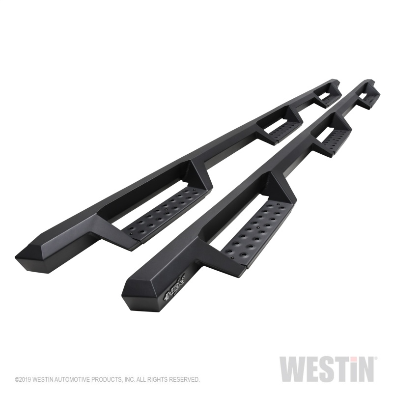 Westin/HDX 19-20 Ram 2500/3500 Crew Cab (8ft Bed) Drop Wheel to Wheel Nerf Step Bars - Txt Black - 56-534345