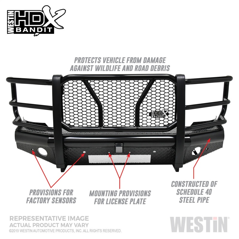 Westin/HDX Bandit 19-20 Chevrolet Silverado 1500 Front Bumper - Black - 58-31135