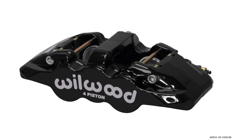 Wilwood Caliper-Aero4-L/H - Black 1.62/1.38in Pistons 1.25in Disc - 120-13282-BK