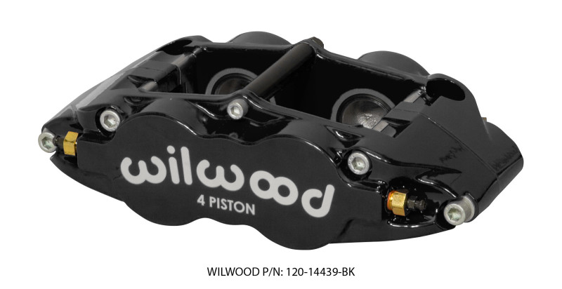 Wilwood Caliper Forged Narrow Superlite FNSL4R-DS Dust Seal 1.25/1.25 1.10in Rotor Width - Black - 120-14439-BK