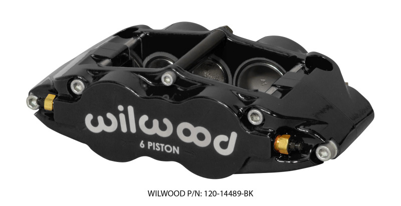 Wilwood Caliper Forged Narrow Superlite R/H FNSL6R-DS Dust Seal 1.62/1.12/1.12,1.25 Rotor - Black - 120-14489-BK
