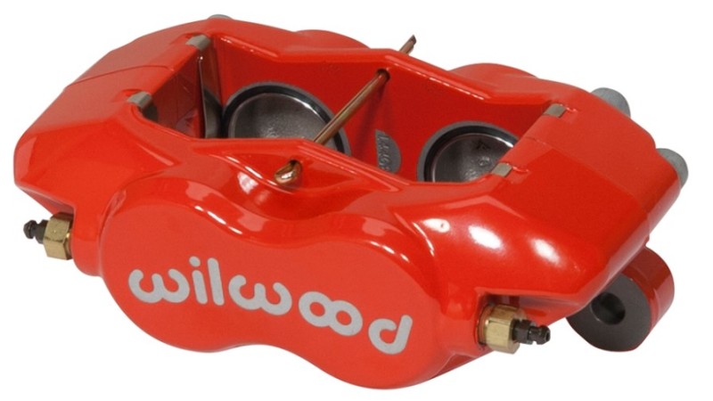 Wilwood Caliper-Forged DynaliteI w/Dust Seal-Red 1.38in Pistons .81in Disc - 120-14446-RD