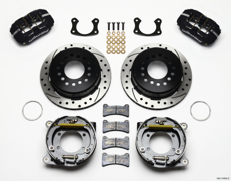 Wilwood Dynapro Low-Profile 11.00in P-Brake Kit Drilled New Big Ford 2.50in Off Front Mount - 140-11404-D