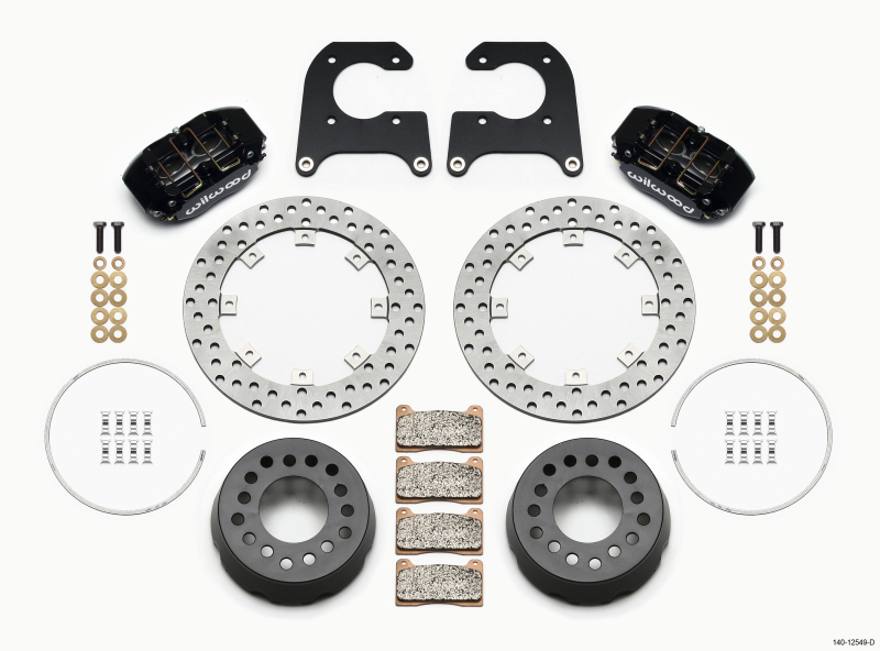 Wilwood Dynapro Lug Mount Single Rear Dynamic Kit SA Drilled M-W/Lamb Ends 1/2in Studs - 140-12549-D