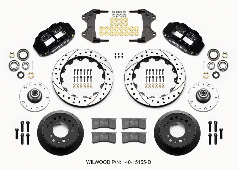 Wilwood Narrow Superlite 6R Front Hub Kit 12.88in Drilled WWE ProSpindle (5x4.75in 5x5.00in Hub) - 140-15155-D