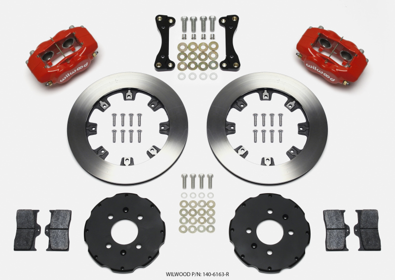 Wilwood Forged Dynalite Front Hat Kit 12.19in Red 94-01 Honda/Acura w/262mm Disc - 140-6163-R