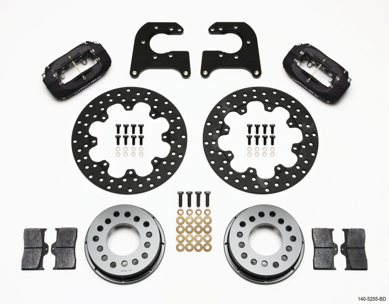 Wilwood Forged Dynalite Rear Drag Kit Drilled Rotor Mopar/Dana 2.36in Off w/Snap Ring Brng - 140-5255-BD