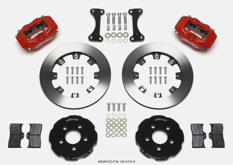 Wilwood Forged Dynalite Front Hat Kit 12.19in Red 00-04 PT Cruiser/03-04 SRT/4 - 140-6376-R