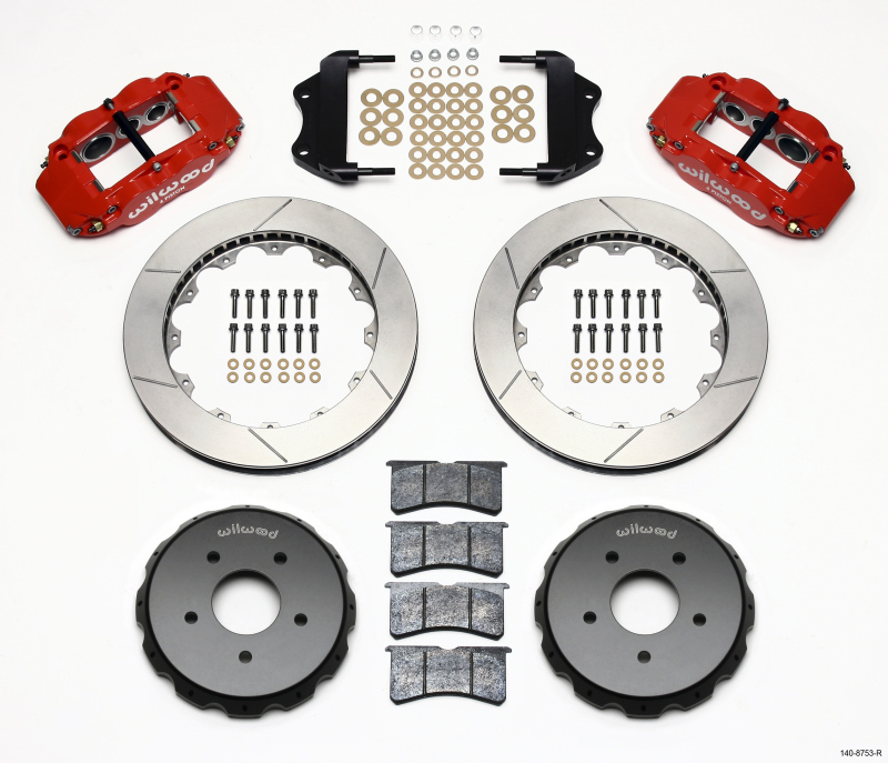 Wilwood Narrow Superlite 6R Front Hat Kit 13.06in Red 2004-2006 Pontiac GTO - 140-8753-R
