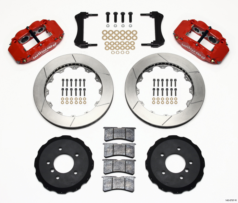 Wilwood Narrow Superlite 6R Front Hat Kit 13.06in Red E36 BMW M3 - 140-8797-R