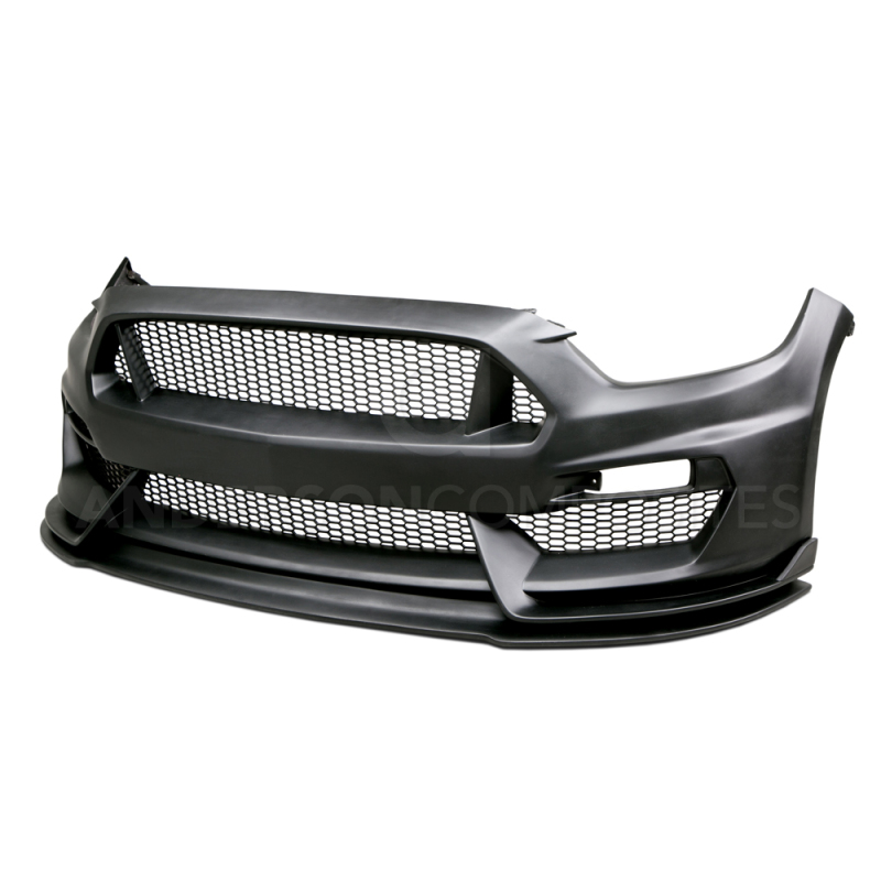 Anderson Composites 15-16 Ford Mustang GT350 Style Fiberglass Front Bumper w/ Front Lip - AC-FB15FDMU-GR-GF
