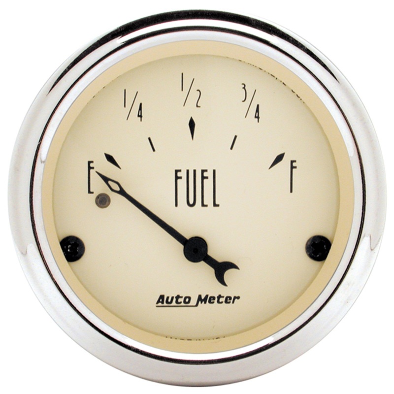 Autometer 2in 0 OHMS Empty/30 OHMS Full Antique Beige Fuel Level Gauge - 1818