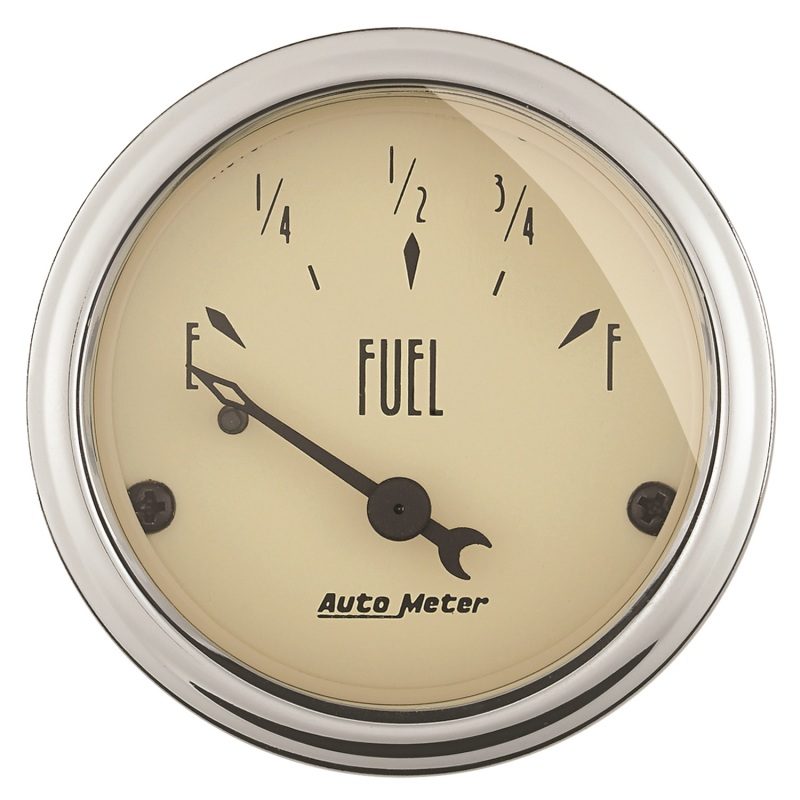 Autometer 2-1/16in Antique Beige 0E to 90F Electric Fuel Level Gauge - 1815