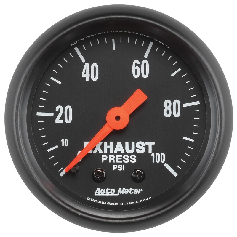 Autometer Z Series 2-1/16in 0-100 PSI Mechanical Exhaust Pressure Gauge - 2619