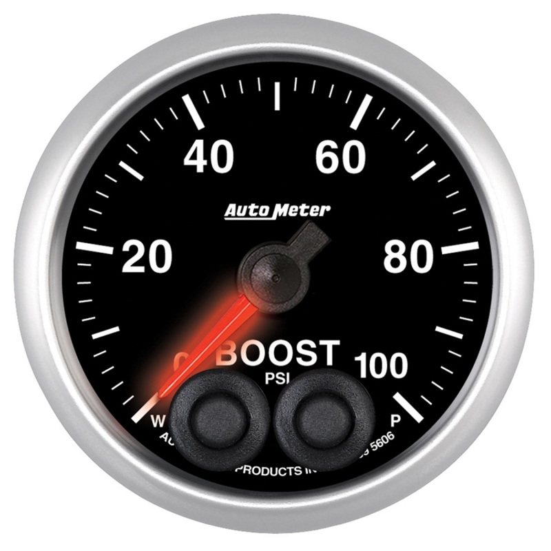 Autometer Elite 52mm 100psi Digital Stepper Motor w/Peak and Warning Boost Gauge - 5606