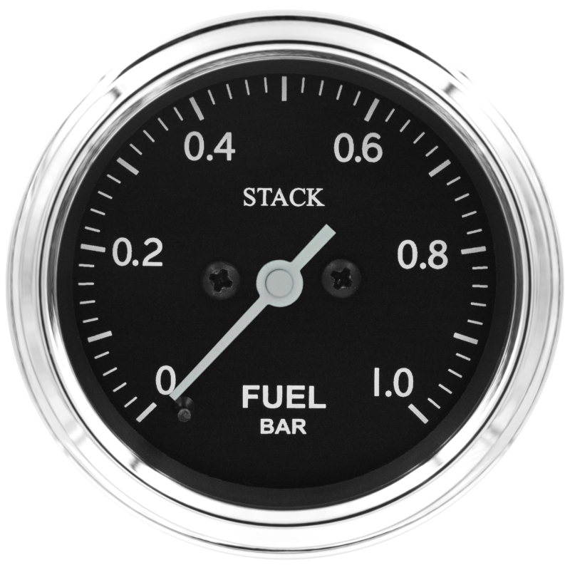 Autometer Stack 52mm 0-1 Bar M10 Male Pro Stepper Motor Fuel Pressure Gauge - Classic - ST3303C