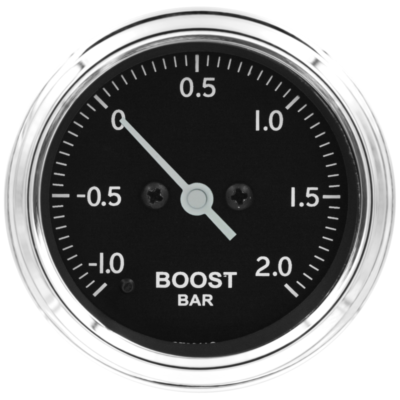 Autometer Stack 52mm -1 to +2 Bar (Incl T-Fitting) Pro Stepper Motor Boost Pressure Gauge - Classic - ST3311C
