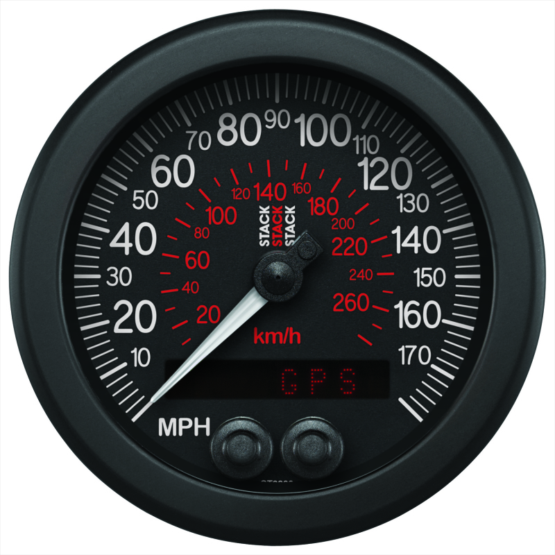 Autometer Stack Instruments 88mm 0-180 MPH 290 KM/H GPS Speedometer - Black - ST3803