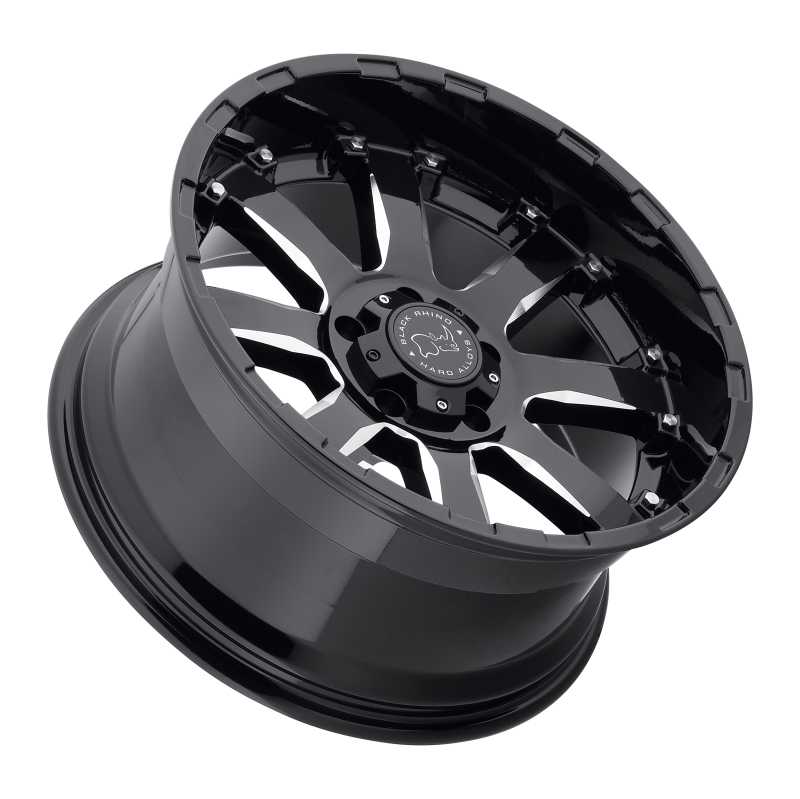 Black Rhino Sierra 18x9.0 5x150 ET12 CB 110.1 Gloss Black w/Milled Spokes Wheel - 1890SRA125150B10