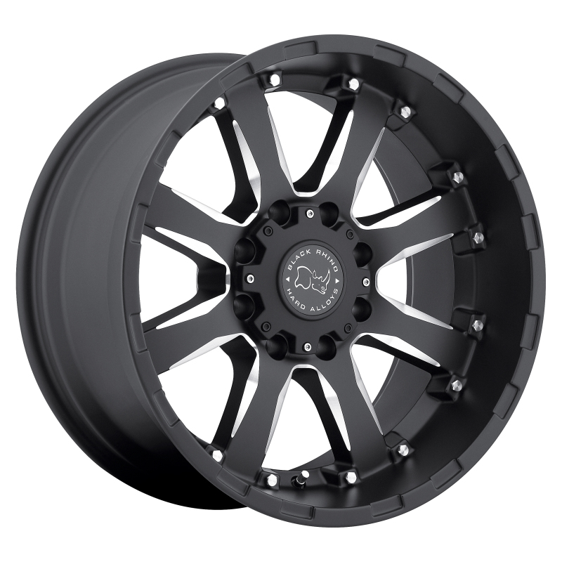 Black Rhino Sierra 18x9.0 8x165 ET12 CB 122.1 Gloss Black w/Milled Spokes Wheel - 1890SRA128165B22