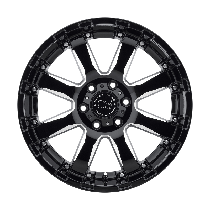 Black Rhino Sierra 18x9.0 6x135 ET12 CB 87.1 Gloss Black w/Milled Spokes Wheel - 1890SRA126135B87