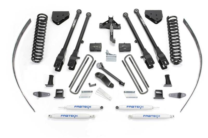 Fabtech 08-16 Ford F250 4WD w/Factory Overload 8in 4Link Sys w/Coils & Perf Shks - K2126
